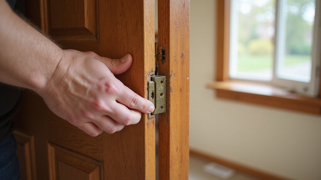 check for sticking doors