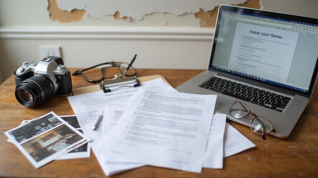 water damage documentation checklist